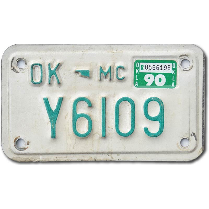 Motocyklowa Tablica Rejestracyjna USA Oklahoma Y6109