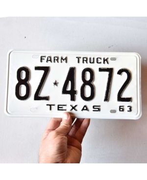 Americká SPZ Texas 1963 Farm Truck 8Z-4872