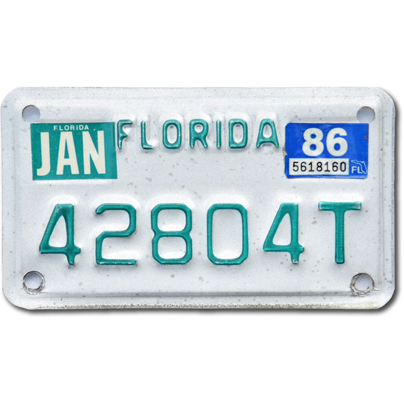 Motocyklowa Tablica Rejestracyjna USA Florida 42804T