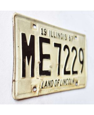 Tablica rejestracyjna USA Illinois 1967 Land of Lincoln ME 7229