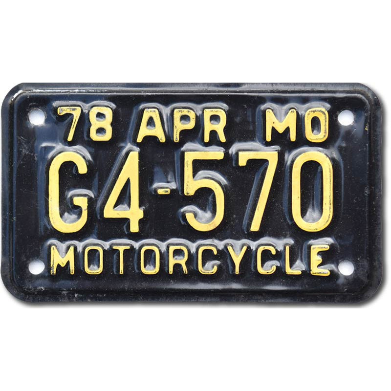 Tablica Rejestracyjna USA Missouri G4 570 motocyklowa