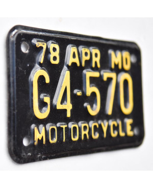 Tablica Rejestracyjna USA Missouri G4 570 motocyklowa