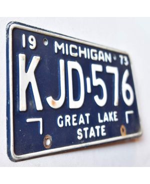 Americká SPZ Michigan 1973 Blue KJD-576