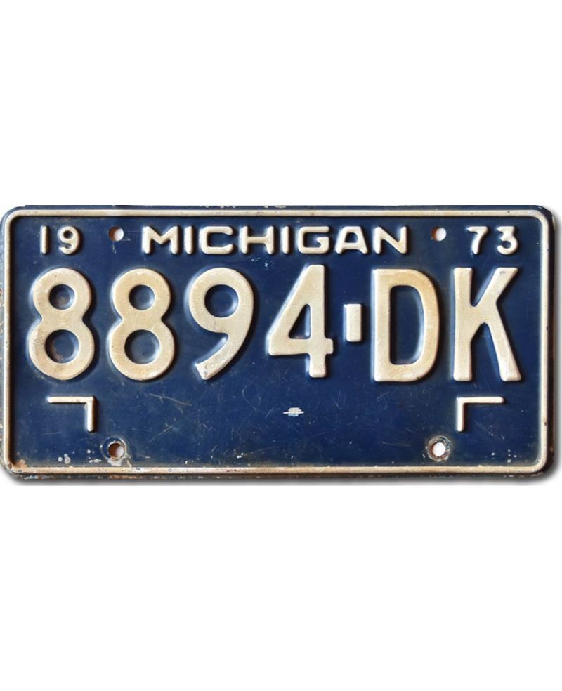 Tablica rejestracyjna USA Michigan 1973 Blue 8894-DK