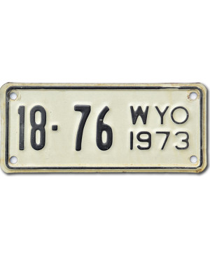 Motocyklowa Tablica Rejestracyjna USA Wyoming 18-76