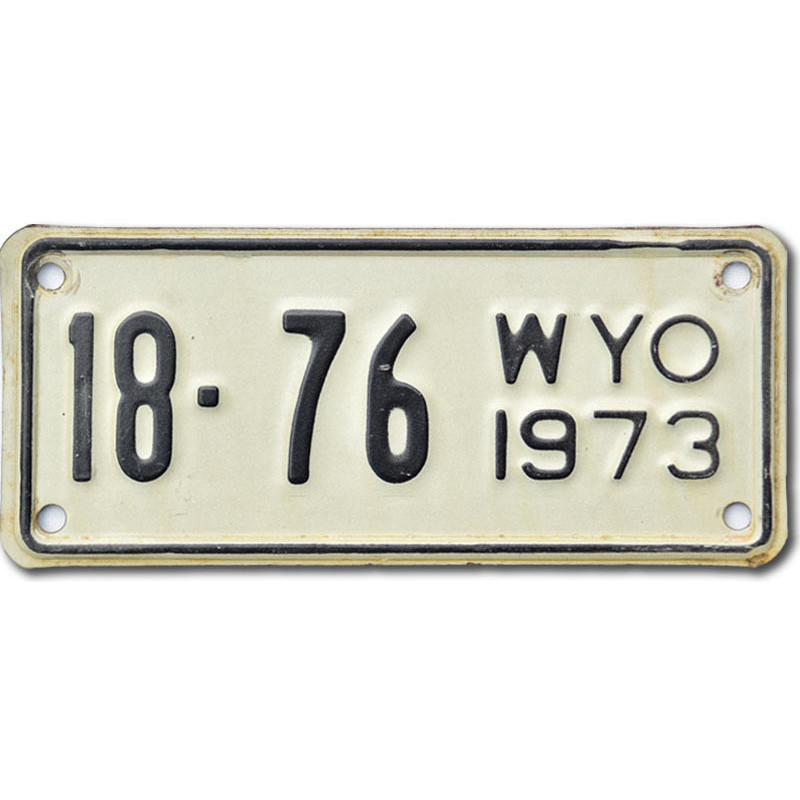Motocyklowa Tablica Rejestracyjna USA Wyoming 18-76