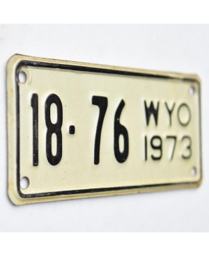 Motocyklowa Tablica Rejestracyjna USA Wyoming 18-76