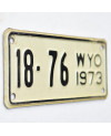 Motocyklowa Tablica Rejestracyjna USA Wyoming 18-76