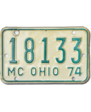 Motocyklowa Tablica Rejestracyjna USA Ohio 18133