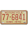 Motocyklowa Tablica Rejestracyjna USA Iowa 77-6841