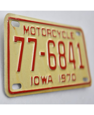 Motocyklowa Tablica Rejestracyjna USA Iowa 77-6841