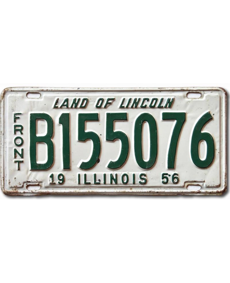 Tablica rejestracyjna USA Illinois 1956 Land of Lincoln B155076