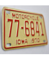 Motocyklowa Tablica Rejestracyjna USA Iowa 77-6841