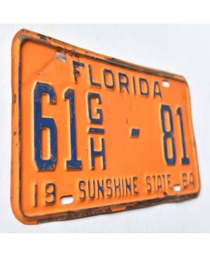 Tablica rejestracyjna USA Florida 1964 Orange 61GH-81