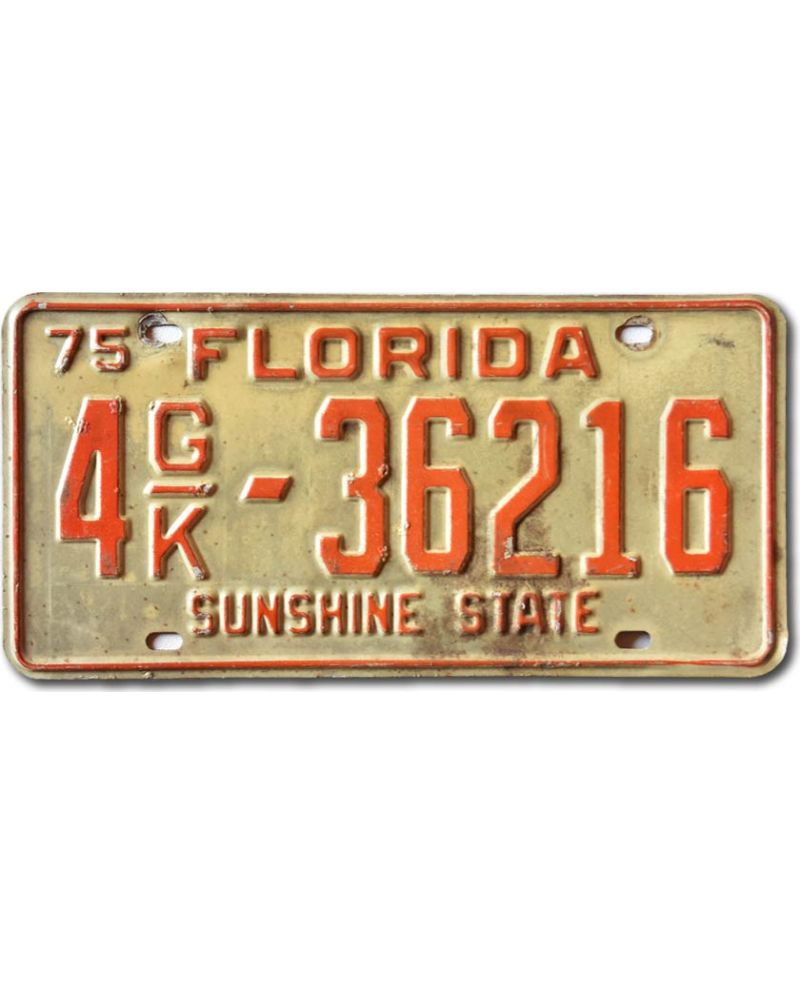 Tablica rejestracyjna USA Florida 1975 Sunshine State 4GH-36616