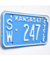 Americká SPZ Kansas 1967 Blue SW 247 moto