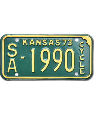 Americká SPZ Kansas 1973 Green SA 1990 moto