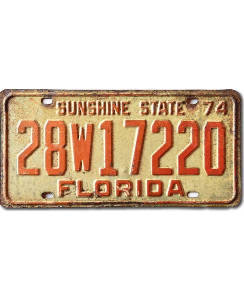 Tablica rejestracyjna USA Florida 1974 Sunshine State 28W17220