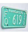 Americká SPZ Kansas 1970 Green FO 619 moto