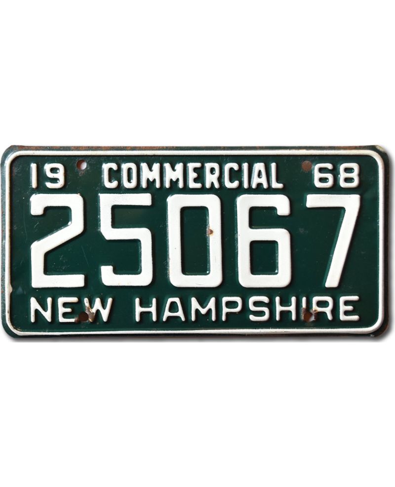 Americká SPZ New Hampshire 1968 Commercial 25067