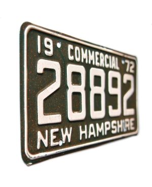 Tablica rejestracyjna USA New Hampshire 1972 Commercial 28892