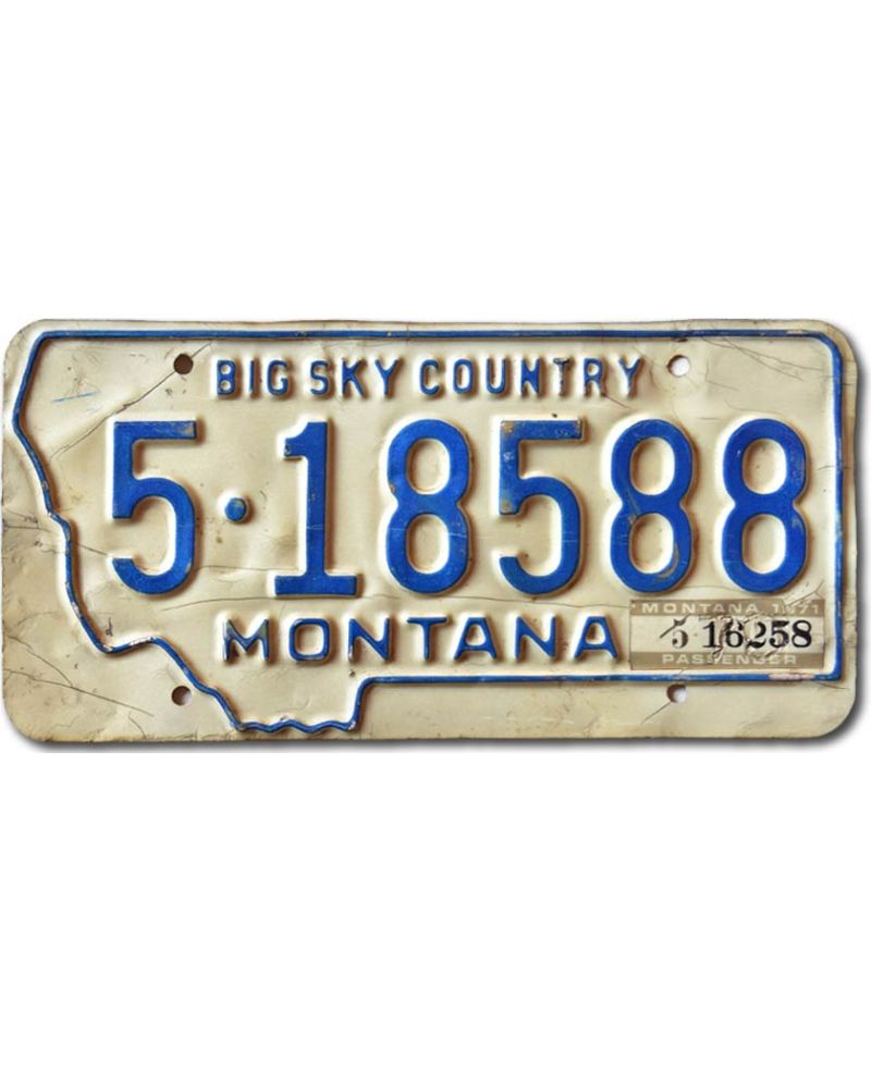 Tablica rejestracyjna USA Montana 1970 Big Sky Country 5-18588