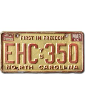 Tablica rejestracyjna USA North Carolina 1975 Freedom EHC-350