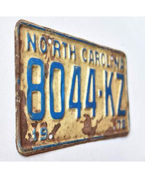 Tablica rejestracyjna USA North Carolina 1972 Blue 8044-KZ