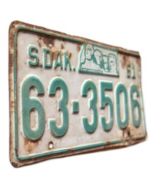 Tablica rejestracyjna USA South Dakota 1961 Mount Rushmore 63-3506