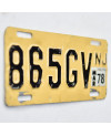 Americká SPZ New Jersey 1978 Yellow 865GV moto