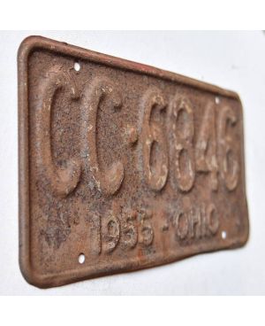 Tablica rejestracyjna USA Ohio 1955 Antique CC-6846