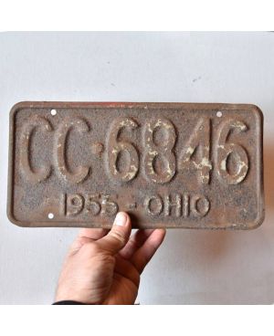 Tablica rejestracyjna USA Ohio 1955 Antique CC-6846