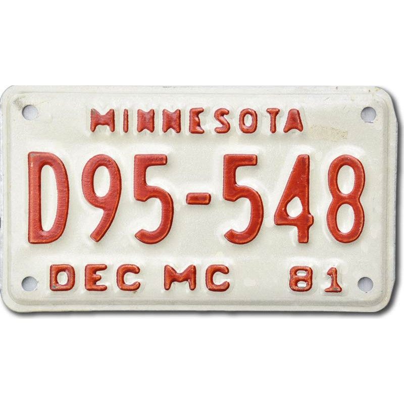 Americká SPZ Minnesota D95-548 moto