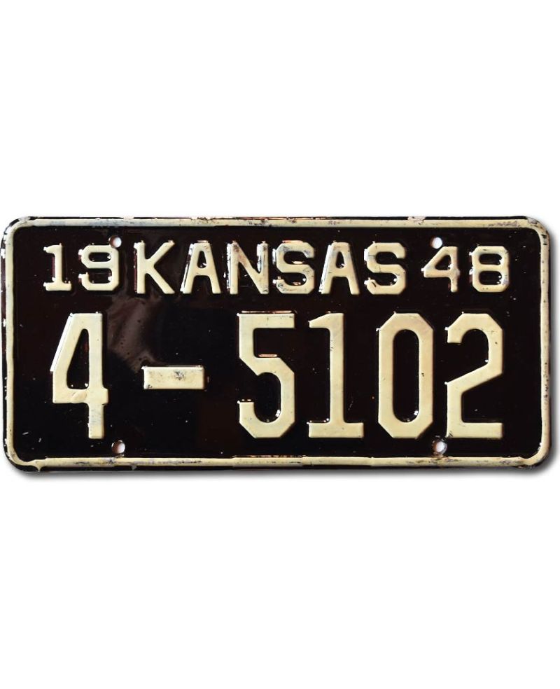 Americká SPZ Kansas 1948 Black 4-5102
