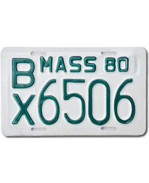 Americká SPZ Massachusetts 1980 BX6506 moto