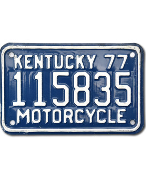 Americká SPZ Kentucky 1977 Blue 115835 moto