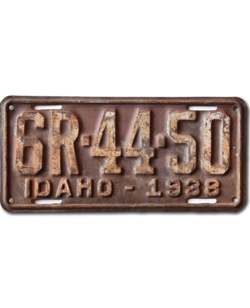 Tablica rejestracyjna USA Idaho 1938 Brown 6R-44-50