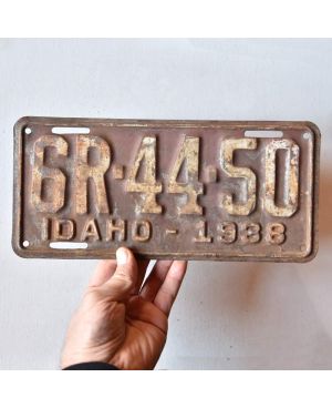 Tablica rejestracyjna USA Idaho 1938 Brown 6R-44-50