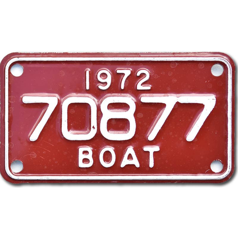 Americká SPZ Boat 1972 Red 70877