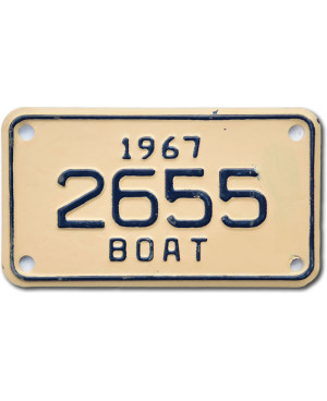 Americká SPZ Boat 1967 Creamy 2655