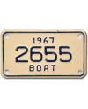 Americká SPZ Boat 1967 Creamy 2655