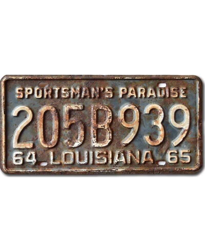 Tablica rejestracyjna USA Louisiana 1964 Paradise 205B939