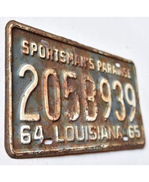 Tablica rejestracyjna USA Louisiana 1964 Paradise 205B939