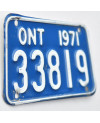 Kanadská SPZ Ontario 1971 Blue 33819 moto