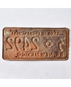 Tablica rejestracyjna USA New Mexico 1964 Enchantment 3-2492