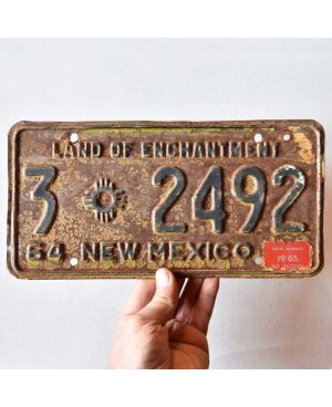Tablica rejestracyjna USA New Mexico 1964 Enchantment 3-2492