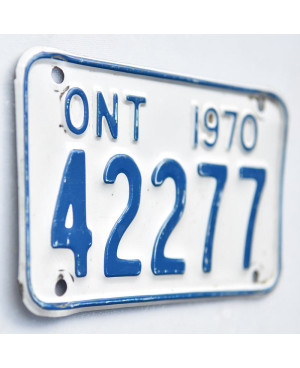 Kanadská SPZ Ontario 1970 White 42277 moto