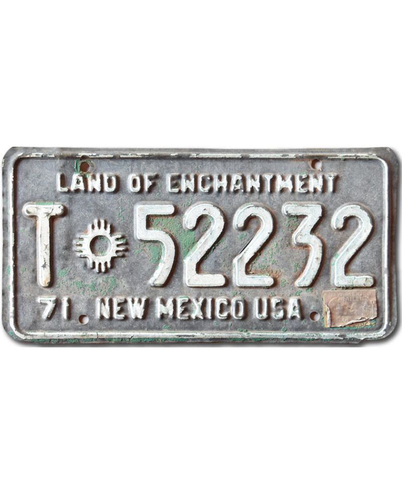 Tablica rejestracyjna USA New Mexico 1971 Enchantment T-52232