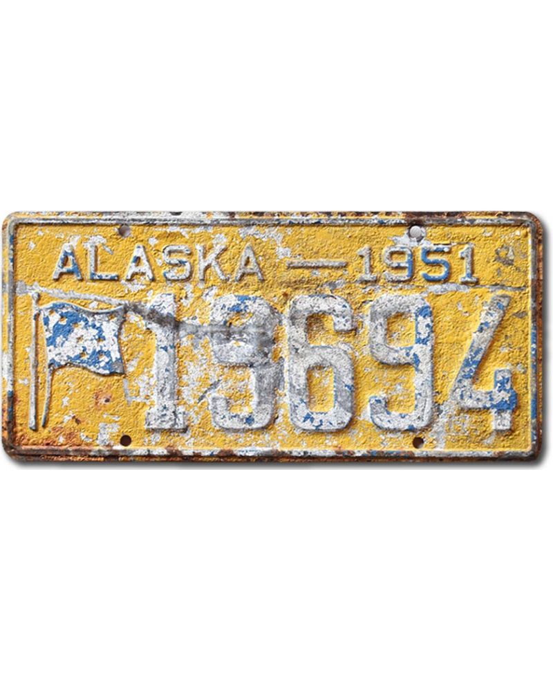 Tablica rejestracyjna USA Alaska 1951 Antique 19694