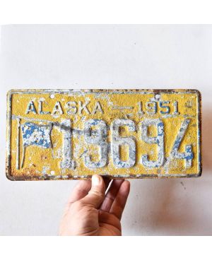 Tablica rejestracyjna USA Alaska 1951 Antique 19694